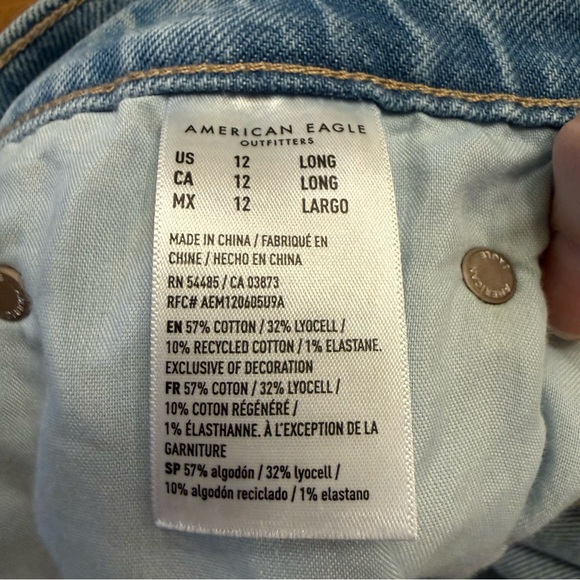 P11 - American Eagle Outfitters Light Blue Hi Rise Ankle Straight Leg Jeans - Picture 7 of 8